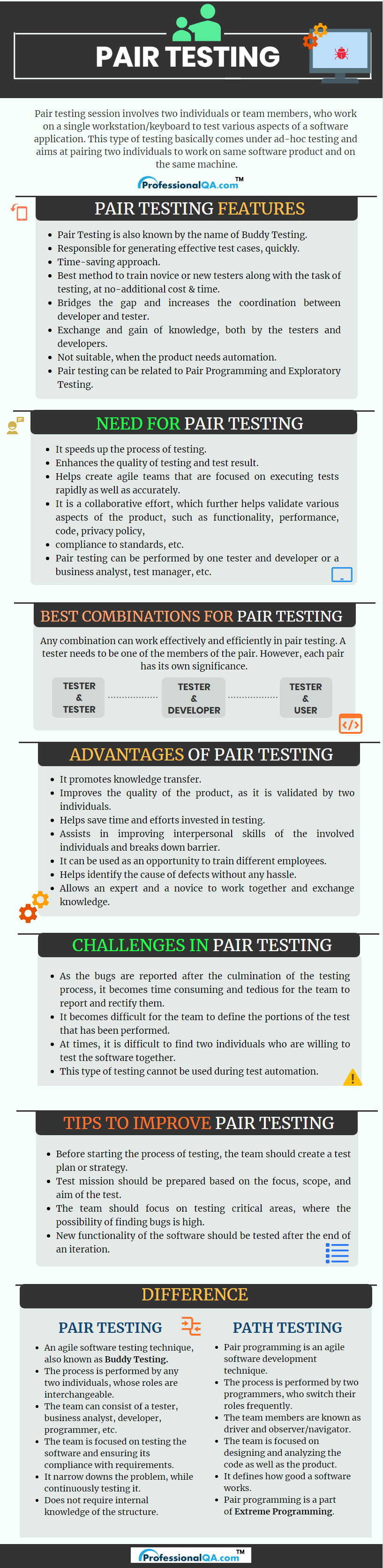 Pair Testing Infographics